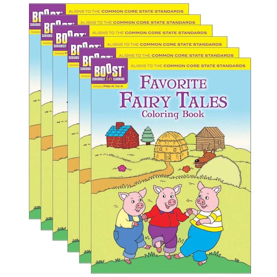 4 Packs: 6 ct. (24 total) BOOST&#x2122; Favorite Fairy Tales Coloring Books